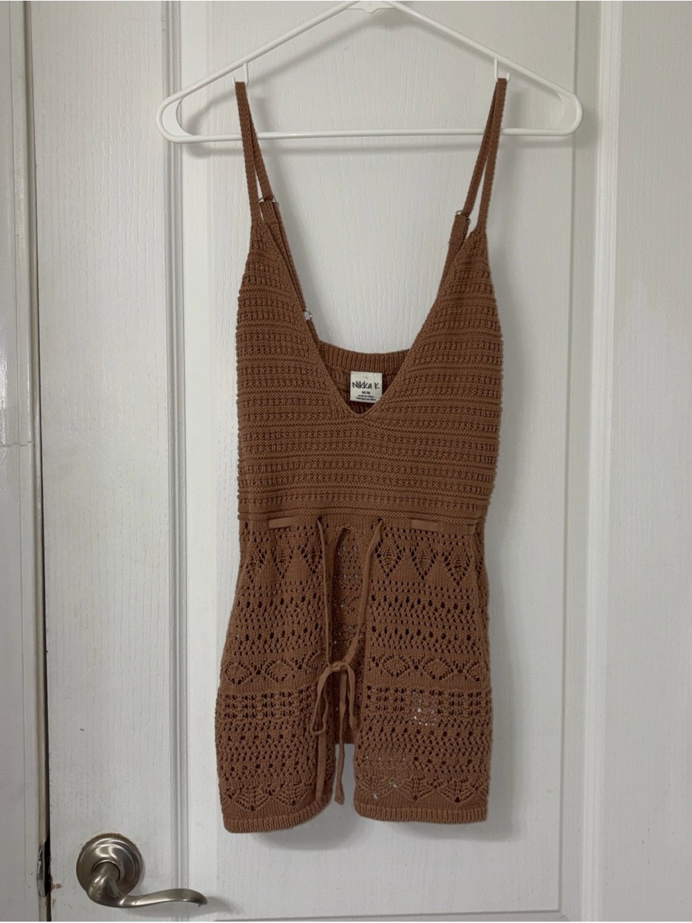NWT Boho Festival Brown Knit Top Nikka K Size Medium